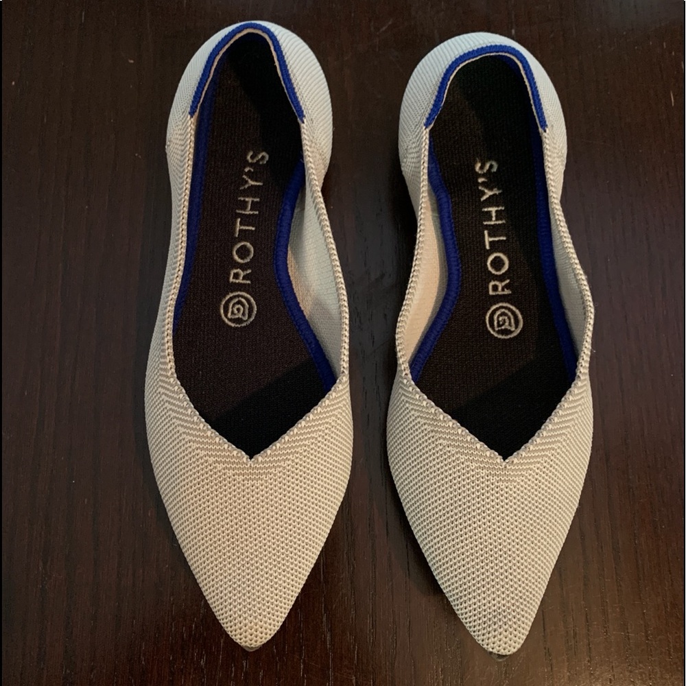 Rothy’s Grey Birdseye Pointed Toe Flats Size 7.5